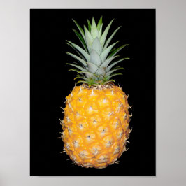 黒地に美しいPINEAPPLEポスター ポスター