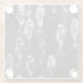 黒地に見える白身化石 ガラスコースター (裏面)