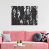 黒地に見える白身化石 キャンバスプリント (インサイチュ (リビング))