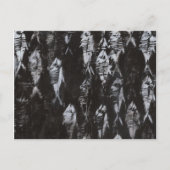 黒地に見える白身化石 ポストカード (正面)