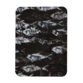 黒地に見える白身化石 マグネット (縦)