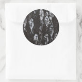 黒地に見える白身化石 ラウンドシール (バッグ)