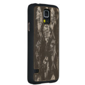 黒地に見える白身化石 CarvedメープルGalaxy S5スリムケース (右)