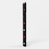黒地に赤と白のハート Case-Mate iPhoneケース (裏面/右)