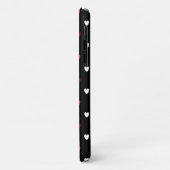 黒地に赤と白のハート Case-Mate iPhoneケース (裏面/左)