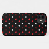 黒地に赤と白のハート Case-Mate iPhoneケース (裏面(横))