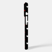黒地に赤と白のハート Case-Mate iPhoneケース (裏面 / 左)