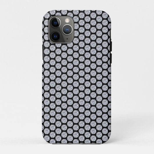 黒地に輝くダイヤモンド柄 Case-Mate iPhoneケース (裏面)