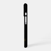 黒地に輝く光の連なり iPhone 16ケース (左側面)