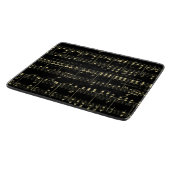 黒地に輝く金の音楽 カッティングボード (角)