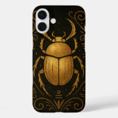 黒地に輝く黄金の古代スカラベ Case-Mate iPhoneケース (裏面)