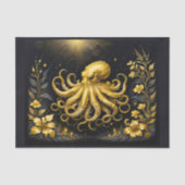 黒地に金のタコ 薄葉紙 (正面)