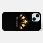 黒地に金の星五つ Case-Mate iPhoneケース (裏面 (横))
