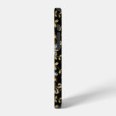 黒地に金の要素。金の黒 iPhoneケース (左側面)