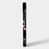 黒地に金の音符 Case-Mate iPhoneケース (裏面 / 左)
