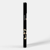 黒地に金の音符 Case-Mate iPhoneケース (裏面 / 右)