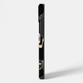 黒地に金の音符 iPhoneケース (左側面)