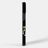 黒地に金の音符 iPhoneケース (右側面)
