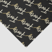 黒地に金の40文字 誕生日や記念日デザイン 薄葉紙 (詳細)