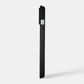 黒地に金色の多角形ロブスター・エビ iPhone 15ケース (左側面)
