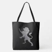 黒地に銀の王獅子 トートバッグ (裏面)