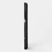 黒地に雨滴のある白いデイジー Case-Mate iPhoneケース (裏面/左)