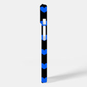 黒地に青い水玉ハート Case-Mate iPhoneケース (裏面 / 左)