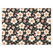 黒地に鮮やかな花柄 テーブルクロス (正面(横))