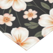 黒地に鮮やかな花柄 テーブルクロス (アングル)
