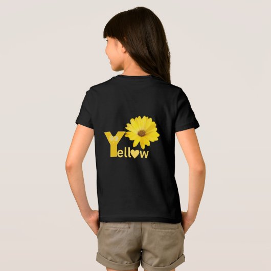 黒地に黄色 トライブレンドＴシャツ (裏面全面)
