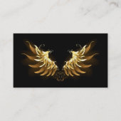 黒地に黄金の天使の翼 名刺 (正面)