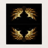 黒地に黄金の天使の翼 名刺 (外部フラット)