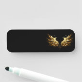 黒地に黄金の天使の翼 名札 (インサイチュ)