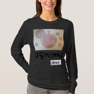 黒地に「縁結曼荼羅」 Tシャツ