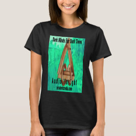 黒地に「Dark Minds For Dark Times」プリントのレディースTシャツ Tシャツ