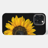 黒地のひまわり iPhoneケース (裏面横)