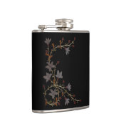 黒地のアールデコの花 フラスク (右)