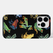 黒地のカエル iPhoneケース (裏面横)