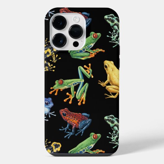 黒地のカエル iPhoneケース (裏面)