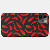 黒地のクールな柄に赤いトウガラシ Case-Mate iPhoneケース (裏面(横))