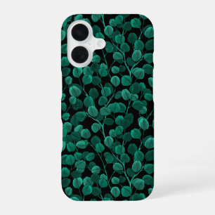 黒地のユーカリ iPhone 16ケース