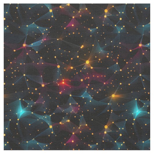 黒地の抽象的な虹 ファブリック (クローズアップ)