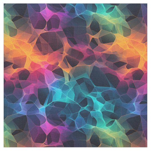 黒地の抽象的な虹 ファブリック (クローズアップ)