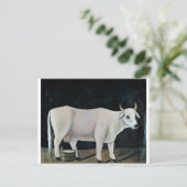 黒地の白牛二子ピロスマニ ポストカード (スタンド正面)