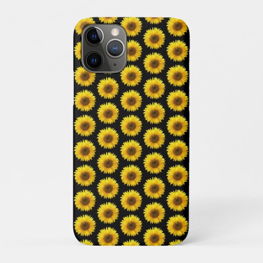 黒地の美しいひまわり Case-Mate iPhoneケース (裏)