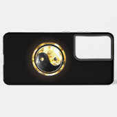 黒地の金の陰陽 SAMSUNG GALAXYケース (左側面)