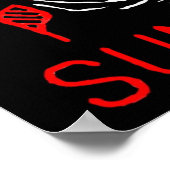 黒地の麻雀タイル、夏 ポスター (角)