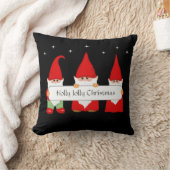 黒地の3人のクリスマスノーム クッション (ブランケット)
