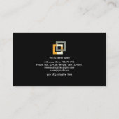 黒地図グリッドライン物流輸送機 名刺 (裏面)