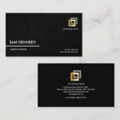 黒地図グリッドライン物流輸送機 名刺 (正面/裏面)